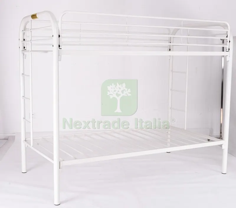 Letto a Castello in Metallo 199X107X153H Bianco — Casalinghi e organizzazione — rif. FERX.95845 Letto a Castello in Metallo 199X107X153H Bianco — Casalinghi e organizzazione — rif. FERX.95845