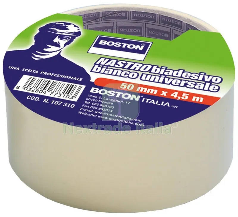 33PZ Nastro Biadesivo Boston per L'applicazione di Moquette ML 4,5X50 MM — Adesivi e sigillanti — rif. FERX.95952 33PZ Nastro Biadesivo Boston per L'applicazione di Moquette ML 4,5X50 MM — Adesivi e sigillanti — rif. FERX.95952