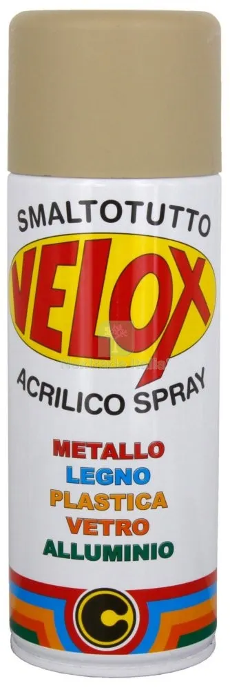 6PZ Velox Vernice Spray Acrilico Tortora Opaco 400 ML NON Ingiallente — Bombolette e vernici spray — rif. FERX.95977