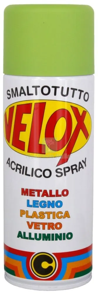 6PZ Velox Vernice Spray Acrilico Verde Tiffany Opaco 400 ML NON Ingiallente — Bombolette e vernici spray — rif. FERX.95980