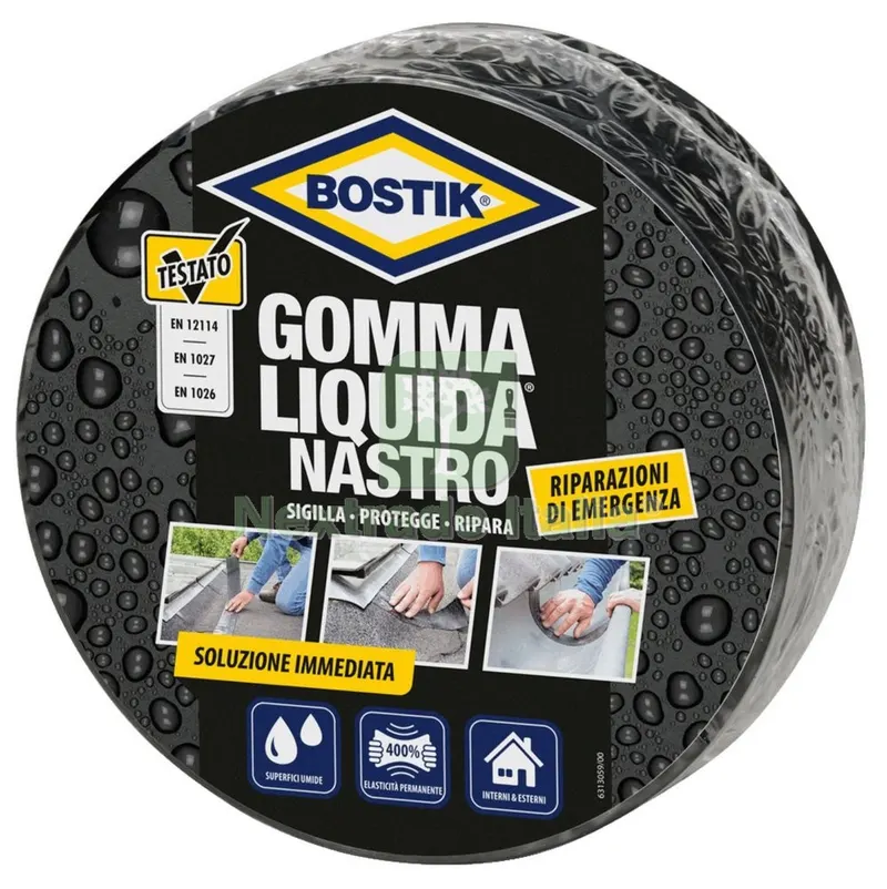 BOSTIK GOMMA LIQUIDA IMPERMEABILE SIGILLA PROTEGGE E RIPARA NASTRO 5 METRI — Adesivi e sigillanti — rif. FERX.96038 BOSTIK GOMMA LIQUIDA IMPERMEABILE SIGILLA PROTEGGE E RIPARA NASTRO 5 METRI — Adesivi e sigillanti — rif. FERX.96038