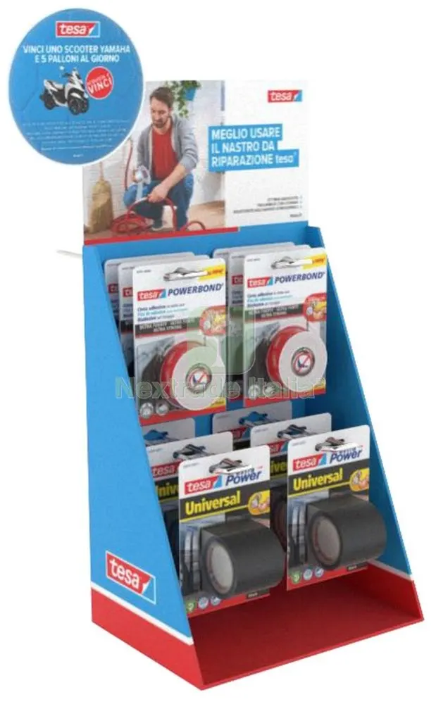 Tesa Espositore 6 Nastri Biadessivi 6 Nastri Extrapower — Articoli per ufficio — rif. FERX.96044