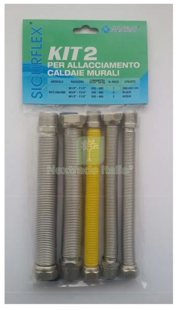 KIT RACCORDO INOX ESTENSIBILE 1/2 PER CALDAIA KIT2 — Tubi e raccordi — rif. FERX.96163 KIT RACCORDO INOX ESTENSIBILE 1/2 PER CALDAIA KIT2 — Tubi e raccordi — rif. FERX.96163