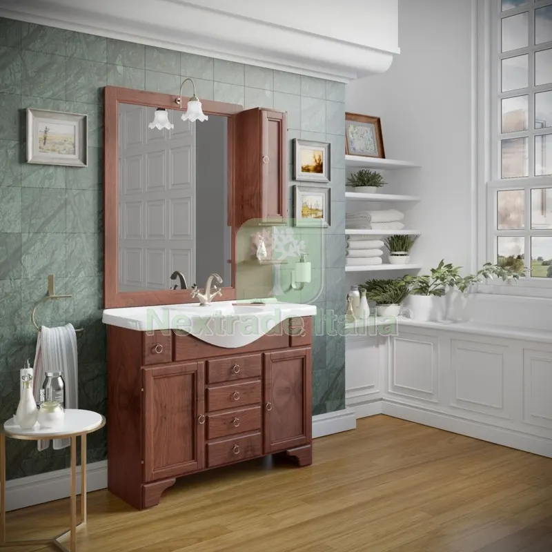 Mobile Bagno Arte Povera "doria" Completo di Pensile e Lavabo 2ANTE 6CASSETTI — Accessori bagno — rif. FERX.9619 Mobile Bagno Arte Povera "doria" Completo di Pensile e Lavabo 2ANTE 6CASSETTI — Accessori bagno — rif. FERX.9619