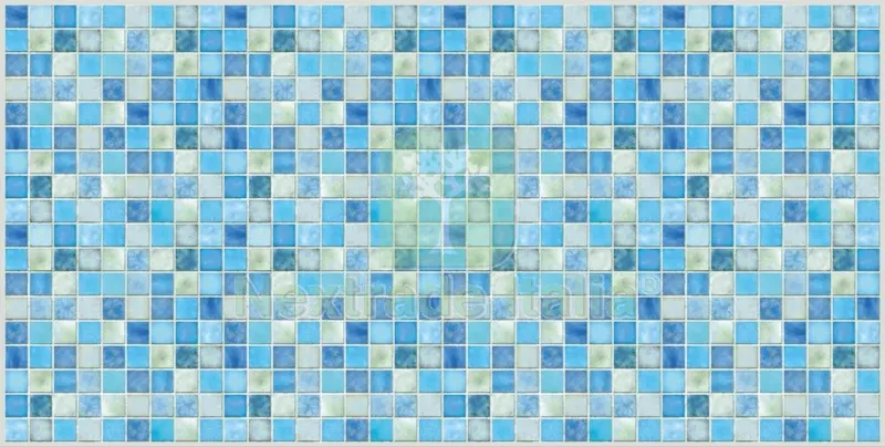 15PZ Pannello Decorativo CM 50X100 Stampa in Serigrafia Disegno Mosaico Azzurro — Isolanti e reti — rif. FERX.96207