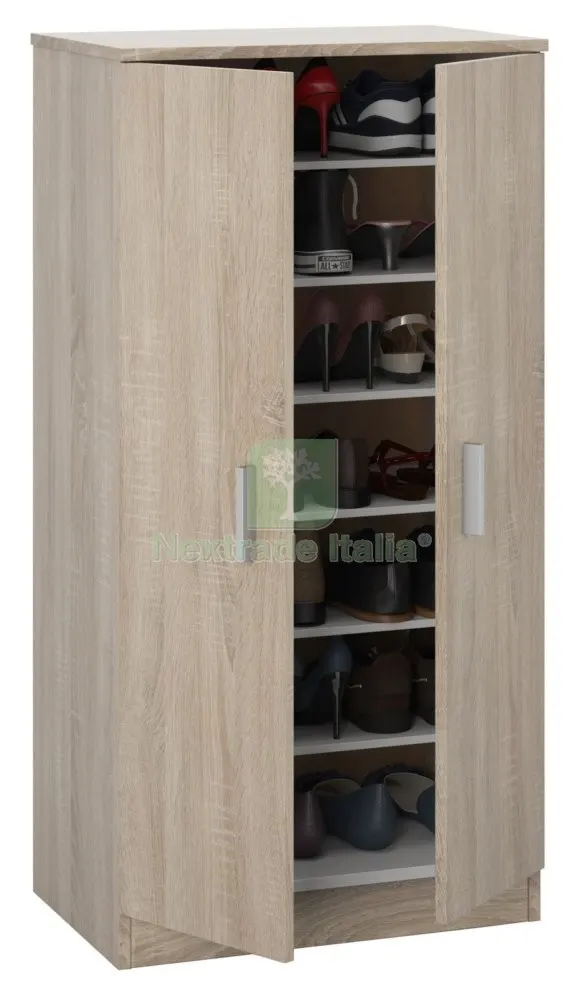 Kit Scarpiera 2 Ante + 6 Ripiani 55X36X108 Rovere Canadian — Arredo — rif. FERX.96246