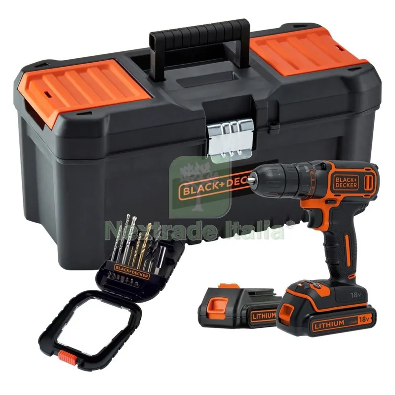 Trapano B&D 18V/2 Batteria Modello BDCDC18BTA — Trapani e avvitatori — rif. FERX.96268 Trapano B&D 18V/2 Batteria Modello BDCDC18BTA — Trapani e avvitatori — rif. FERX.96268