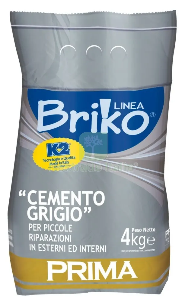 4PZ LINEA BRIKO CEMENTO GRIGIO PER RIPARAZIONI E STUCCATURA DA KG 4 — Stucchi e rasanti — rif. FERX.96286