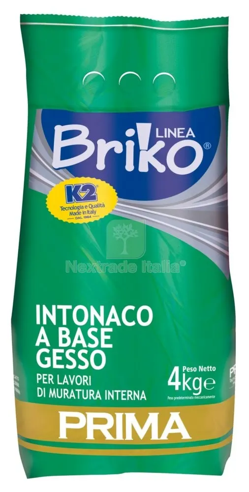 4PZ Linea Briko Intonaco a Base di Gesso per Interni e Ripristino Murature da KG 4 — Cemento, malte e collanti edili — rif. FERX.96287 4PZ Linea Briko Intonaco a Base di Gesso per Interni e Ripristino Murature da KG 4 — Cemento, malte e collanti edili — rif. FERX.96287