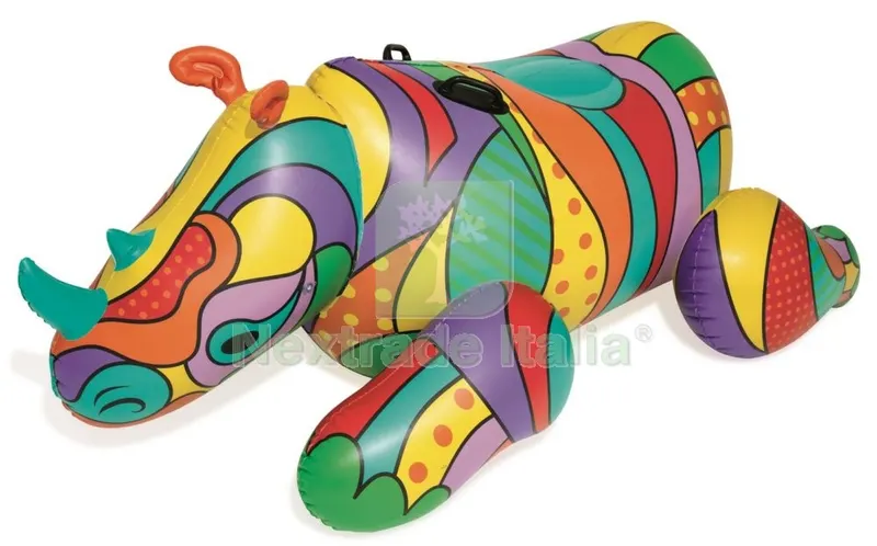Gonfiabile "POP" Rinoceronte Cavalcabile CM 201X102 — Gonfiabili e galleggianti — rif. FERX.96305