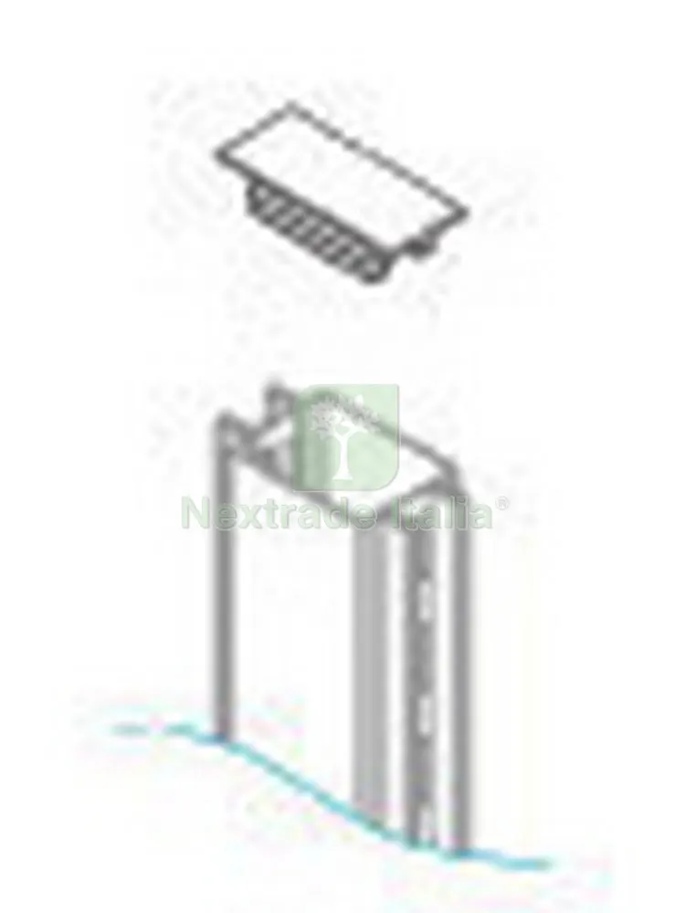 10PZ ZAF Scaffalatura Tappo x Piantana Bifacciale Gondola Grigio — Arredo — rif. FERX.96380 10PZ ZAF Scaffalatura Tappo x Piantana Bifacciale Gondola Grigio — Arredo — rif. FERX.96380