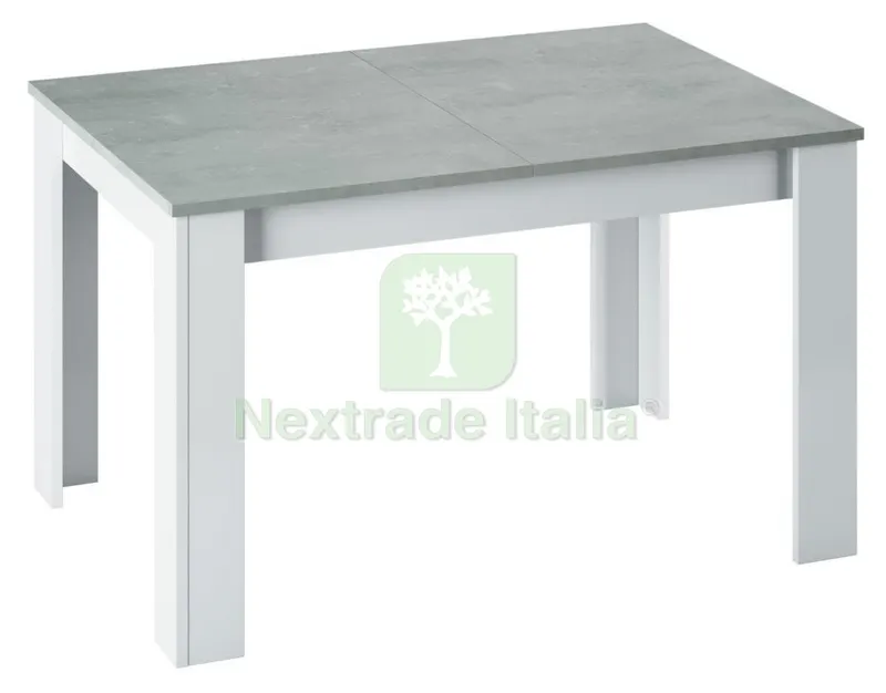 KIT TAVOLO KENDRA 90X140/190XH78 CM BIANCO/CEMENto — Cemento, malte e collanti edili — rif. FERX.96405 KIT TAVOLO KENDRA 90X140/190XH78 CM BIANCO/CEMENto — Cemento, malte e collanti edili — rif. FERX.96405