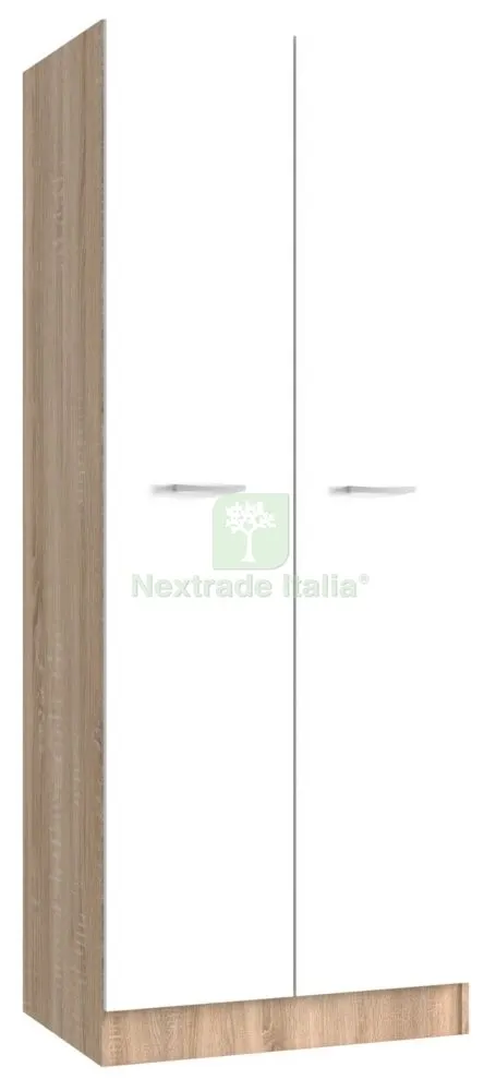 Kit Armadio 2 Ante 71X51,5XH181 CM Rovere Bianco — Arredo — rif. FERX.96997