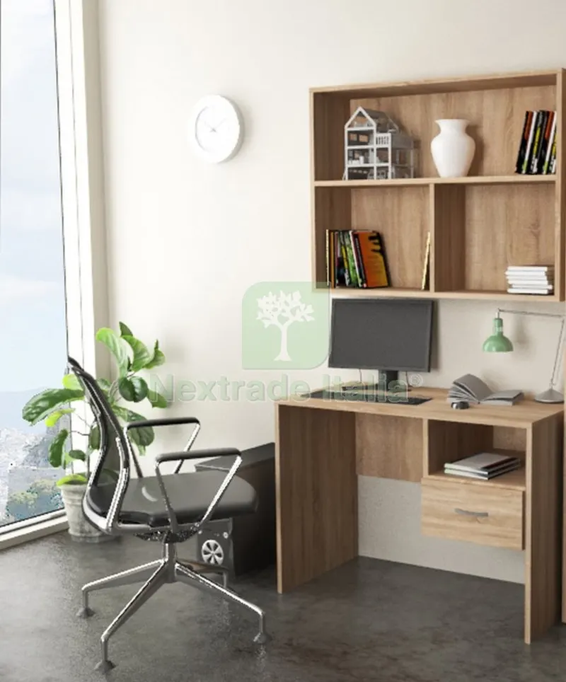 Kit Scrivania 1 Cassetto CM 100X50X74H Rovere — Arredo — rif. FERX.97005