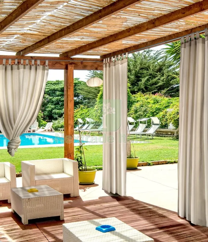 TENDA PER GAZEBO A BRETELLA CM 138X270H IDRO REPELLENTE COLORE CORDA — rif. FERX.97016.STOCK TENDA PER GAZEBO A BRETELLA CM 138X270H IDRO REPELLENTE COLORE CORDA — rif. FERX.97016.STOCK