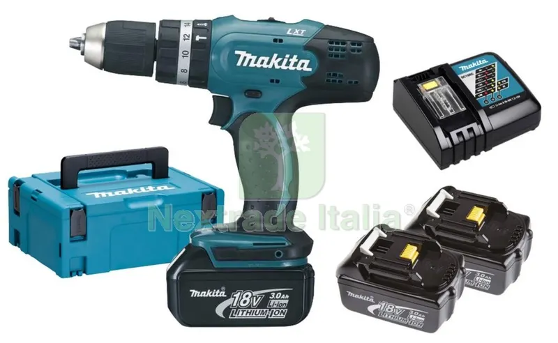 Makita Superkit 18V 3 Ah DHP453RF3J con 3 Batterie — Marchi utensili elettrici — rif. FERX.97042 Makita Superkit 18V 3 Ah DHP453RF3J con 3 Batterie — Marchi utensili elettrici — rif. FERX.97042