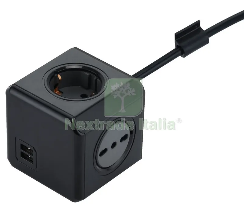MULTIPRESA CUBO DUAL 2 SCHUGO + 2BIPOLARE + 2 USB 2.1A — Interruttori e prese — rif. FERX.97096 MULTIPRESA CUBO DUAL 2 SCHUGO + 2BIPOLARE + 2 USB 2.1A — Interruttori e prese — rif. FERX.97096