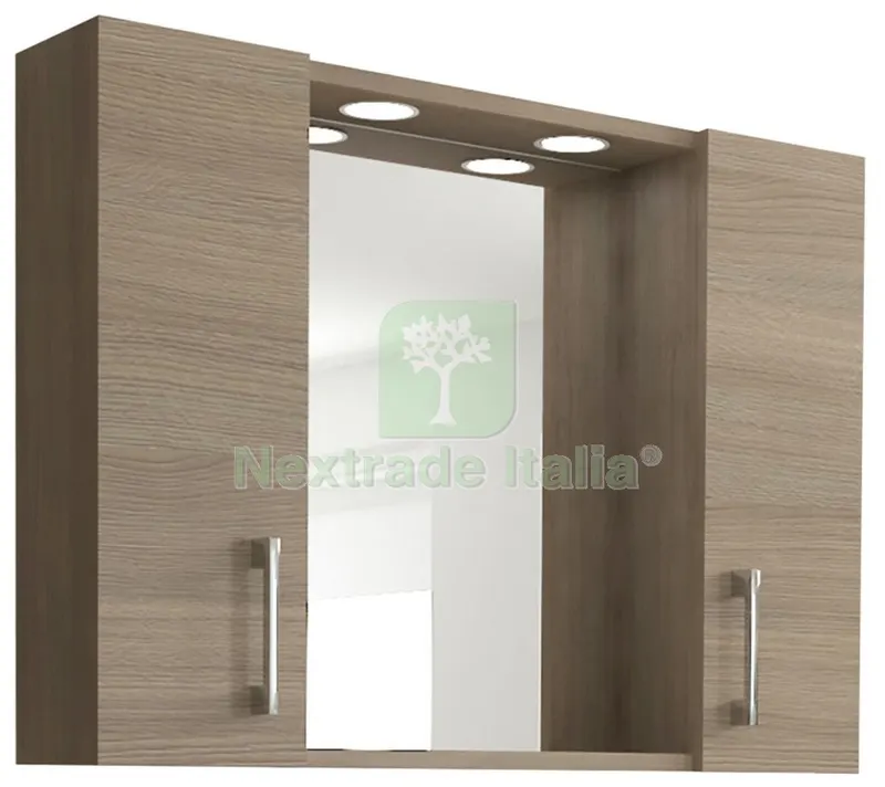 Specchio da Bagno 960 con 2 Ante Rovere Fumo — Arredo — rif. FERX.97185 Specchio da Bagno 960 con 2 Ante Rovere Fumo — Arredo — rif. FERX.97185