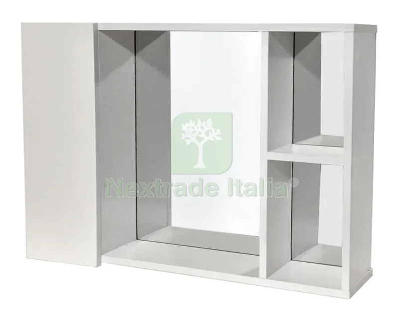 Kit Specchio Bagno 1 Anta "GIN 1" CM 60X13X41 Bianco — Accessori bagno — rif. FERX.97214