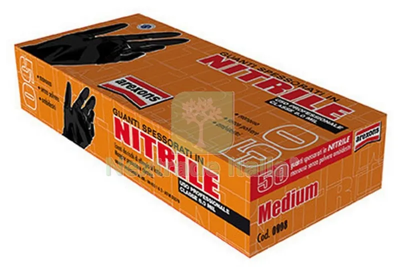 GUANTI NITRILE AREXONS SPESSORE 0,28 MM TG M 50PZ — Lubrificanti e oli — rif. FERX.97303 GUANTI NITRILE AREXONS SPESSORE 0,28 MM TG M 50PZ — Lubrificanti e oli — rif. FERX.97303