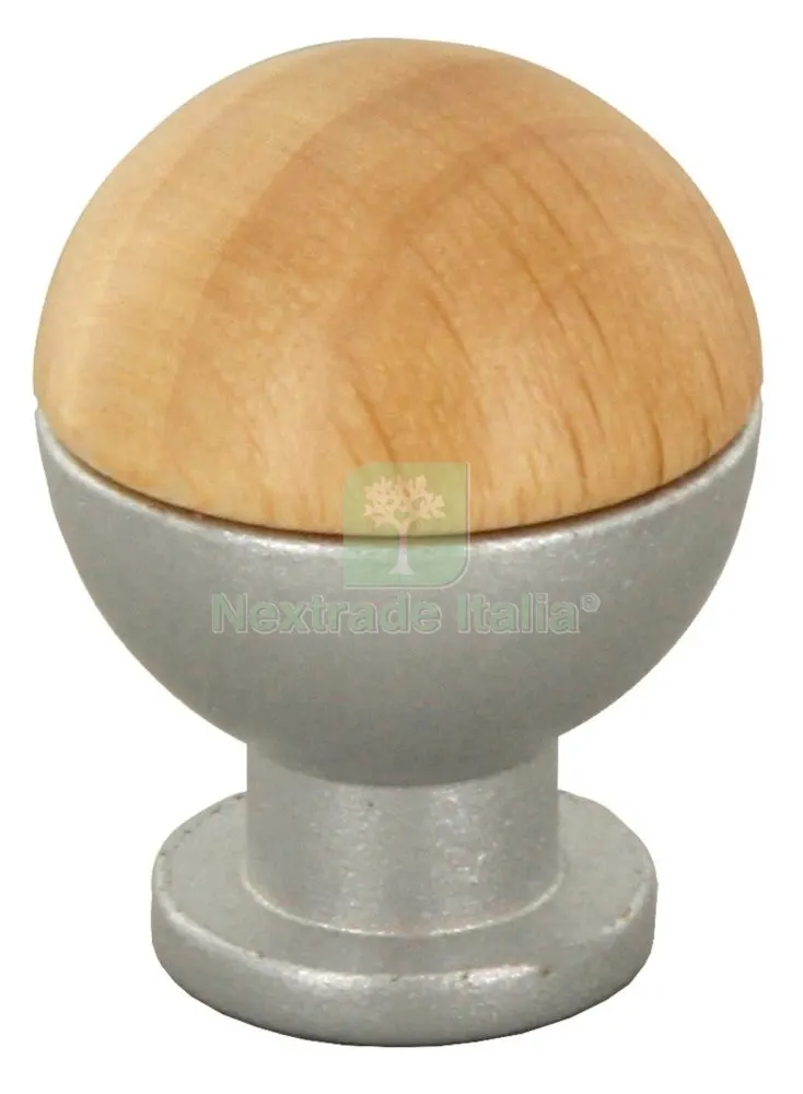 6BLISTER Pomoli in Legno Ottone 735B MM 18 Frassino PZ 2 — Maniglie e pomelli — rif. FERX.97340