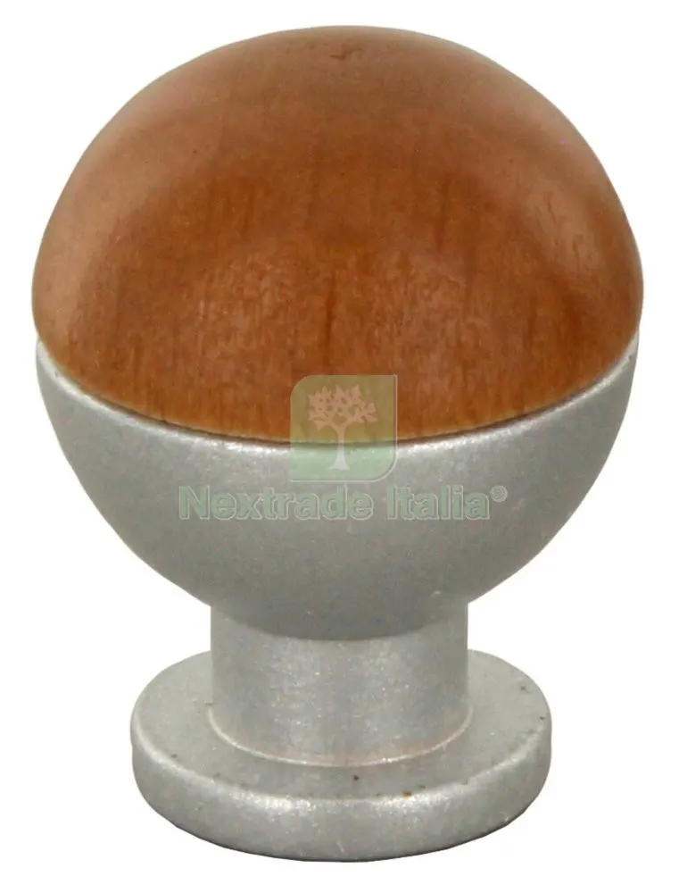 Pomoli in Legno Ottone 735B MM 18 Noce Chiaro PZ 2 — Maniglie e pomelli — rif. FERX.97341