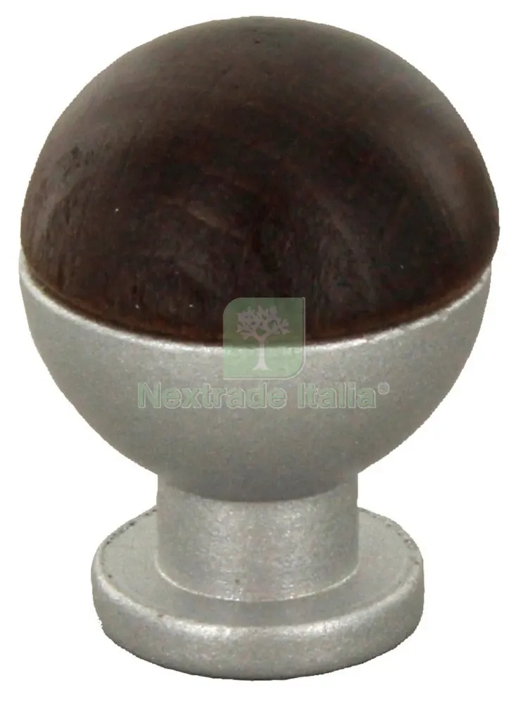 Pomoli in Legno Ottone 735B MM 18 Noce Scuro PZ 2 — Maniglie e pomelli — rif. FERX.97342 Pomoli in Legno Ottone 735B MM 18 Noce Scuro PZ 2 — Maniglie e pomelli — rif. FERX.97342