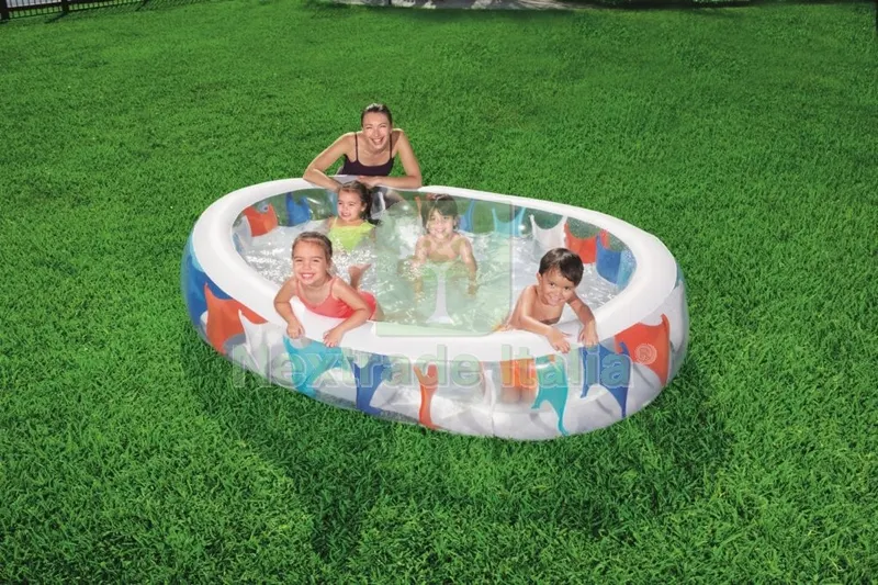 Piscina Gonfiabile Multicolore Trasparente CM 152X234X51H — Gonfiabili e galleggianti — rif. FERX.97366 Piscina Gonfiabile Multicolore Trasparente CM 152X234X51H — Gonfiabili e galleggianti — rif. FERX.97366