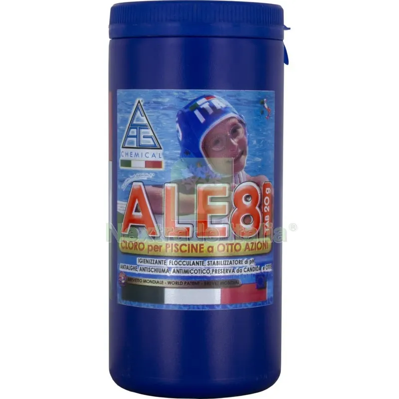 Cloro 8 Funzioni x Piscine Pastiglie da GR 20 Confezione da KG 1 ALESP20 — Piscine e strutture — rif. FERX.97439