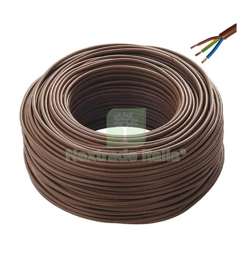 100MT CAVO ELETTRICO SEZIONE 3X1,5 MARRONE FS180R18 — Cavi e fili — rif. FERX.97446