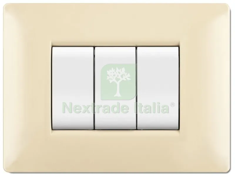 PLACCA LIFE Q MODELLO LIVING AVORIO 7 POSTI — Interruttori e prese — rif. FERX.97515 PLACCA LIFE Q MODELLO LIVING AVORIO 7 POSTI — Interruttori e prese — rif. FERX.97515