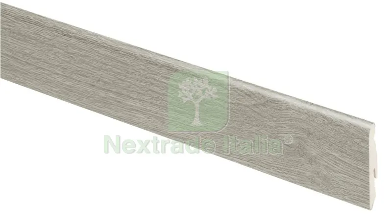 10PZ Battiscopa Rovere Niagara MDF CM.240X5,8X1,4 — Profili e angolari decorativi — rif. FERX.97696