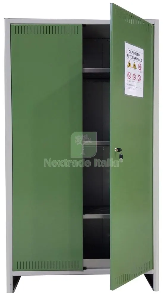 Armadio per Fitofarmaci Kit 2 Ante CM 100X40X179H a Norma in Lamiera Zincata — Lamiere, lastre e piastre — rif. FERX.97834 Armadio per Fitofarmaci Kit 2 Ante CM 100X40X179H a Norma in Lamiera Zincata — Lamiere, lastre e piastre — rif. FERX.97834