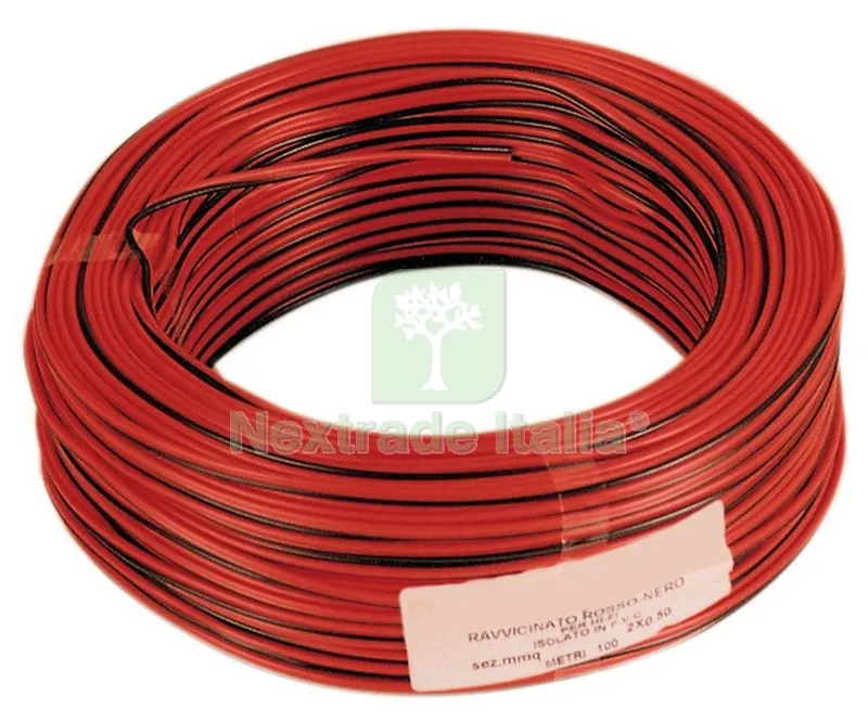 100MT CAVO ELETTRICO HI-FI ROSSO-NERO 2X0,50 — Cavi e fili — rif. FERX.9793