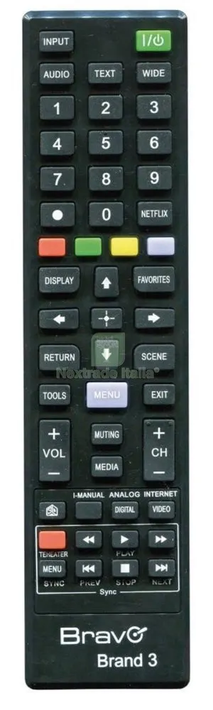 TELECOMANDO TV BRAVO BRAND 3 SONY — Telecomandi e ricambi — rif. FERX.98192 TELECOMANDO TV BRAVO BRAND 3 SONY — Telecomandi e ricambi — rif. FERX.98192