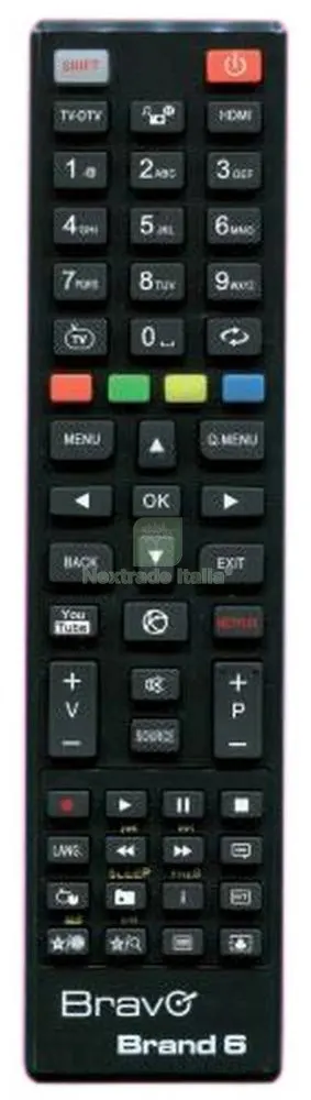 TELECOMANDO TV BRAVO BRAND 6 TELEFUNKEN — Telecomandi e ricambi — rif. FERX.98195 TELECOMANDO TV BRAVO BRAND 6 TELEFUNKEN — Telecomandi e ricambi — rif. FERX.98195