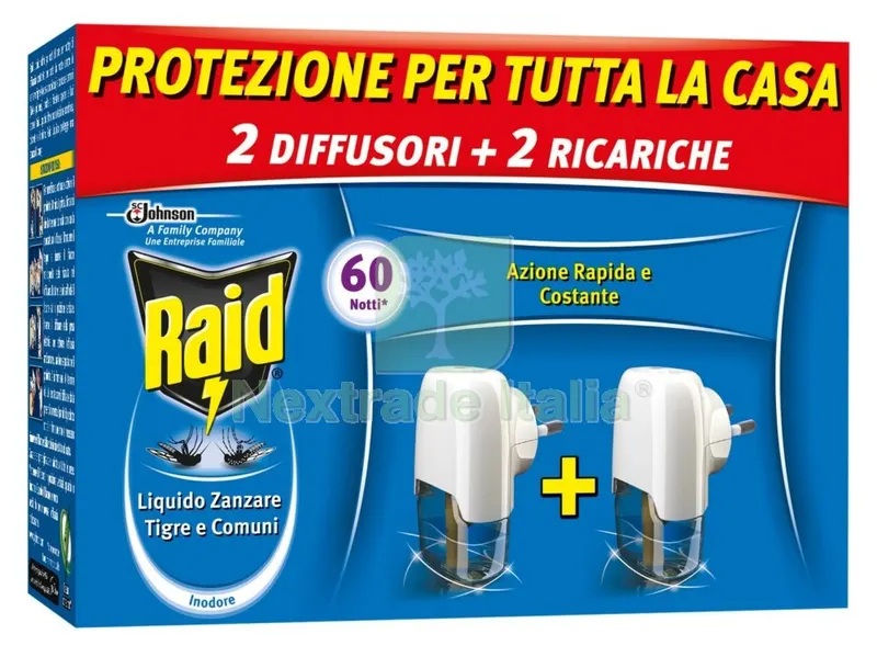 12PZ Raid Elettroemanatore + Liquido 30 Notti Promo 2+2 — Protezione piante e sementi — rif. FERX.98201 12PZ Raid Elettroemanatore + Liquido 30 Notti Promo 2+2 — Protezione piante e sementi — rif. FERX.98201