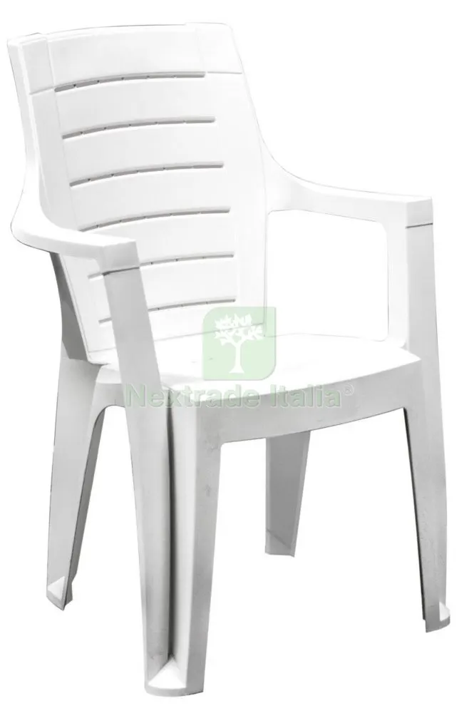 POLTRONA CON BRACCIOLI 'CLEOPATRA' BIANCA 60X56 H 89 CM — Arredo — rif. FERX.98202