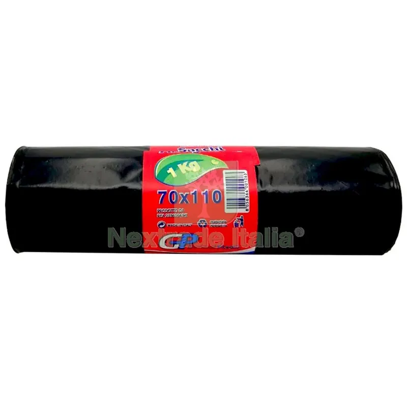 20PZ SACCHI NETTEZZA URBANA IN ROTOLO 70X110 NERO (GR. 800 CA) — Casalinghi e organizzazione — rif. FERX.98239 20PZ SACCHI NETTEZZA URBANA IN ROTOLO 70X110 NERO (GR. 800 CA) — Casalinghi e organizzazione — rif. FERX.98239