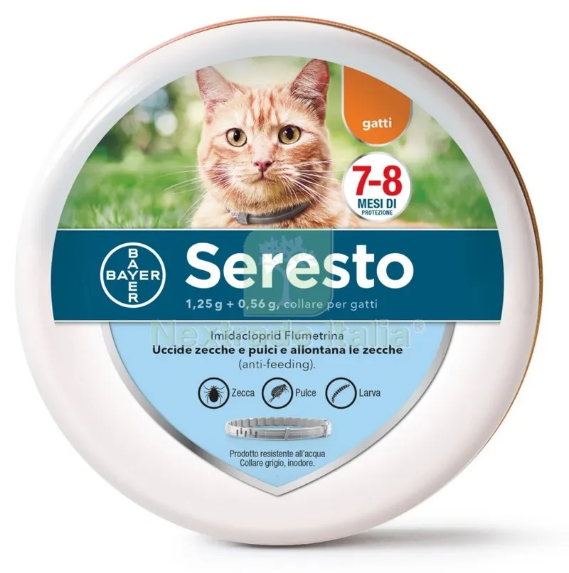 BAYER COLLARE GATTI SERESTO 8 KG. — Fascette e collari — rif. FERX.98254 BAYER COLLARE GATTI SERESTO 8 KG. — Fascette e collari — rif. FERX.98254