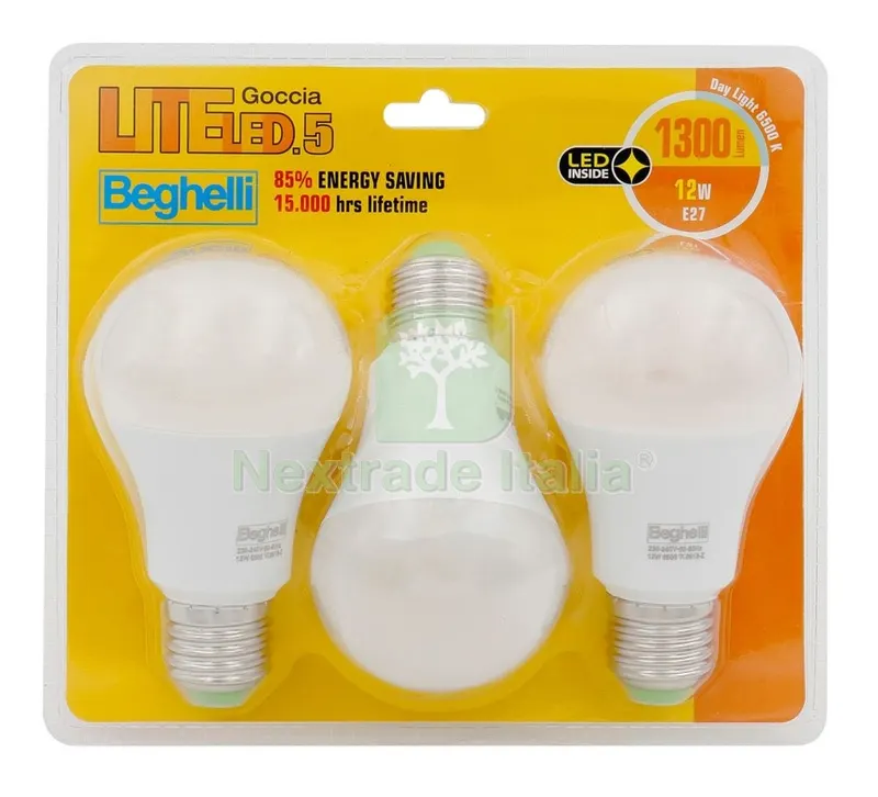 5CF Beghelli LED a Goccia 58004 E27W12 KIT3PZ FRE — Illuminazione — rif. FERX.98256