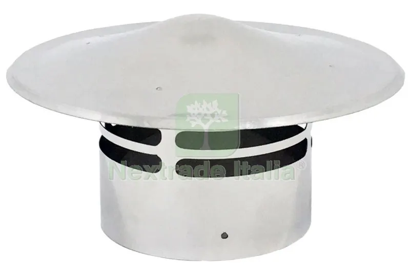Terminale con Cappello Inox DN Stufa a Pellet Ø 10 CM — Stufe e camini — rif. FERX.98275
