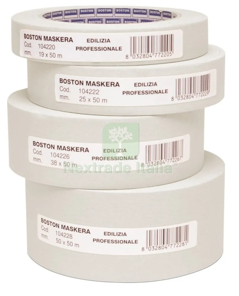 60PZ BOSTON NASTRO MASCHERA PROFESSIONALE RESISTENTE FINO A 60° 30X50 MT — Adesivi e sigillanti — rif. FERX.98287 60PZ BOSTON NASTRO MASCHERA PROFESSIONALE RESISTENTE FINO A 60° 30X50 MT — Adesivi e sigillanti — rif. FERX.98287