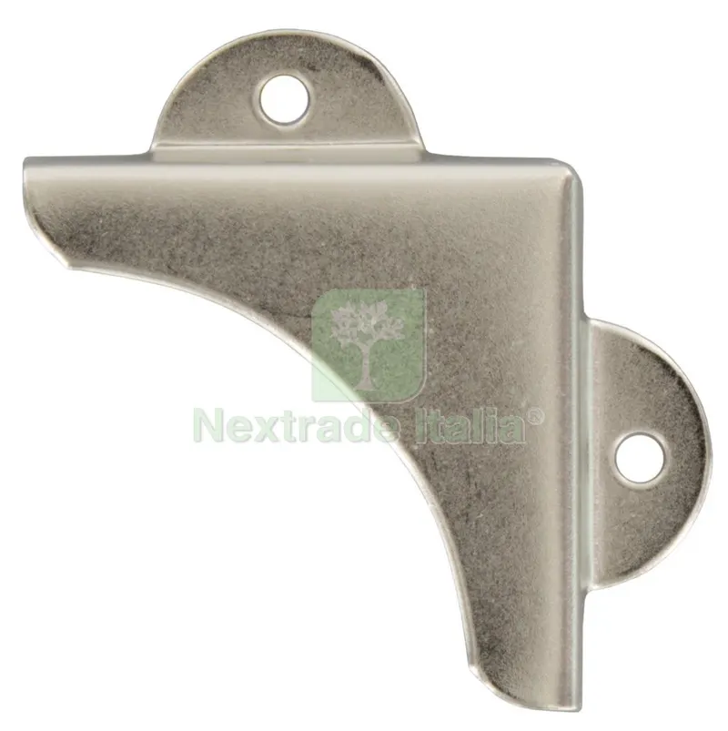 100PZ Fermaspecchi Lisci in Acciaio Nichelato MM. 40X40 — Ferramenta per legno e mobili — rif. FERX.9833