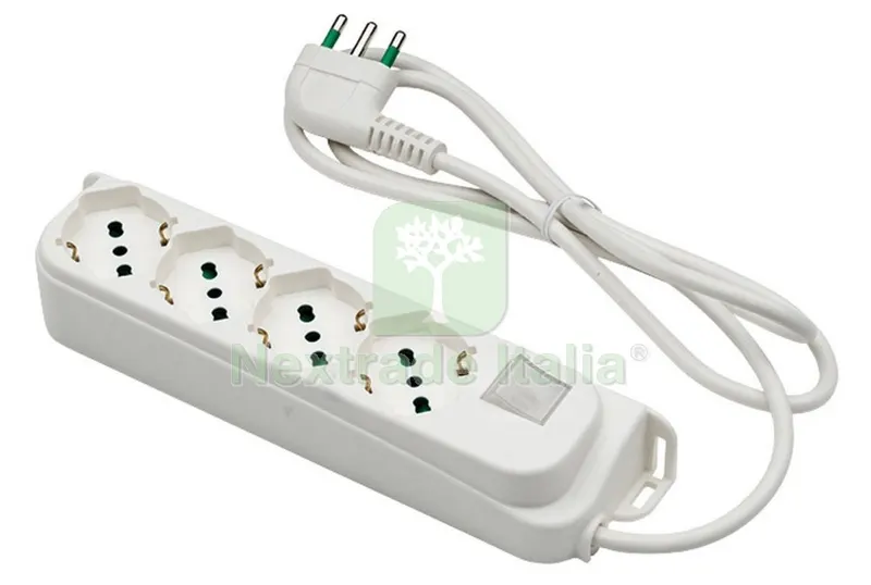 FME ART. 47.420 Multipresa 4PRESE BIPASSO/SCHUKO+INTERRUTTORE Retail — Interruttori e prese — rif. FERX.98337