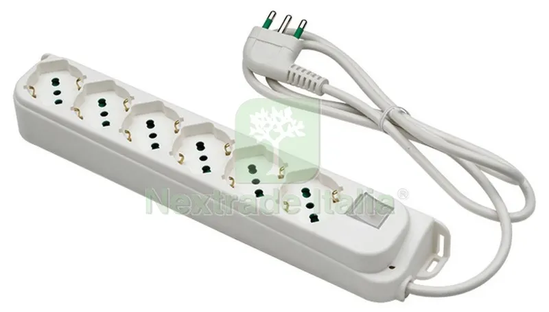 FME ART. 47.430 MULTIPRESA 6PRESE BIPASSO/SCHUKO+INTERRUTTORE RETAIL — Interruttori e prese — rif. FERX.98338 FME ART. 47.430 MULTIPRESA 6PRESE BIPASSO/SCHUKO+INTERRUTTORE RETAIL — Interruttori e prese — rif. FERX.98338