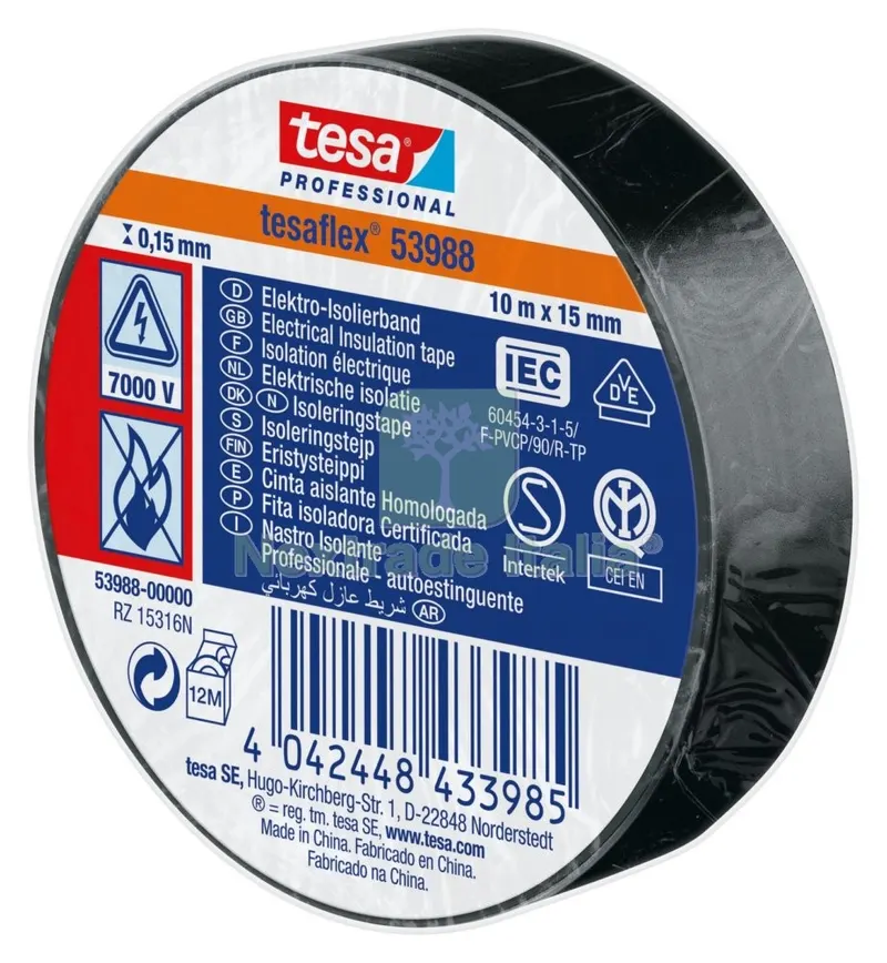 10PZ NASTRO ISOLANTE CERTIFICATO NERO MM.15 (MT.10) — Adesivi e sigillanti — rif. FERX.98392 10PZ NASTRO ISOLANTE CERTIFICATO NERO MM.15 (MT.10) — Adesivi e sigillanti — rif. FERX.98392