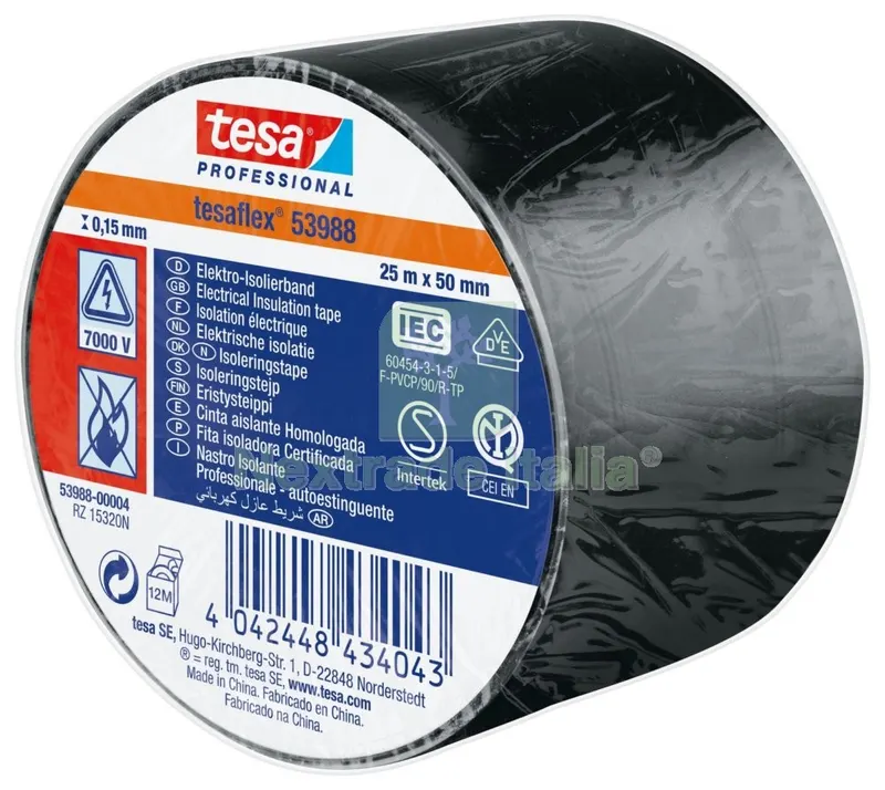 4PZ NASTRO ISOLANTE CERTIFICATO NERO MM.50 (MT.25) — Adesivi e sigillanti — rif. FERX.98395 4PZ NASTRO ISOLANTE CERTIFICATO NERO MM.50 (MT.25) — Adesivi e sigillanti — rif. FERX.98395