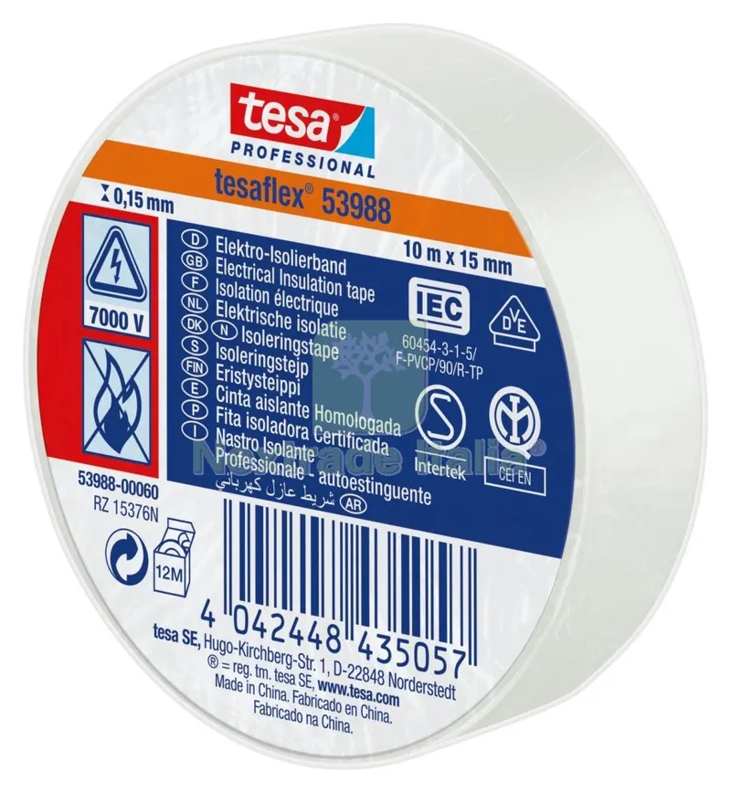 10PZ NASTRO ISOLANTE CERTIFICATO BIANCO MM.15(MT.10) — Adesivi e sigillanti — rif. FERX.98396 10PZ NASTRO ISOLANTE CERTIFICATO BIANCO MM.15(MT.10) — Adesivi e sigillanti — rif. FERX.98396