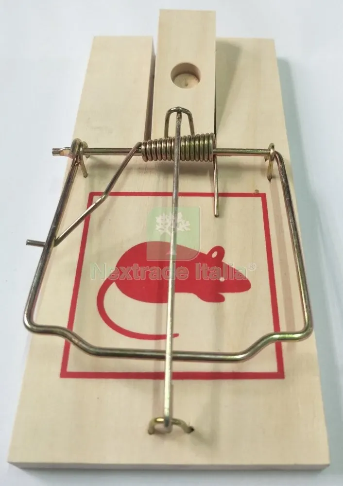 10PZ TRAPPOLA PER TOPI BASE LEGNO CM.17,5X8,3X1 — Disinfestazione e controllo nocivi — rif. FERX.98483 10PZ TRAPPOLA PER TOPI BASE LEGNO CM.17,5X8,3X1 — Disinfestazione e controllo nocivi — rif. FERX.98483